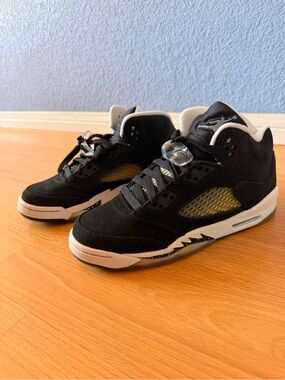 Nike Air Jordan 5 Retro GS Oreo Black White Sneakers Boys 5.5Y NWOT with Box
